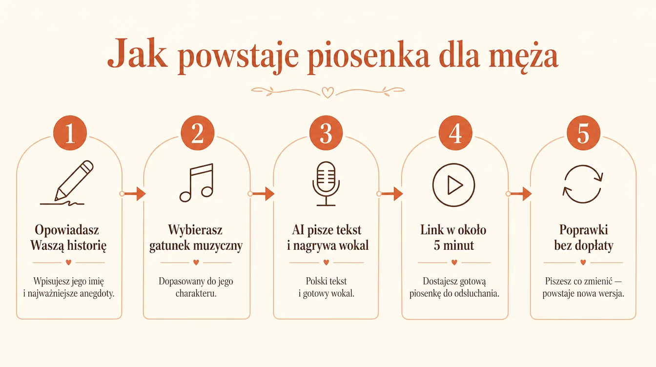 Proces tworzenia personalizowanej piosenki dla męża krok po kroku